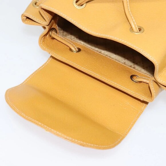 GUCCI Bamboo Backpack Leather Beige Gold 003 2034 0030 Auth ep10604 main image 12